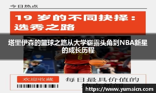 塔里伊森的篮球之路从大学崭露头角到NBA新星的成长历程